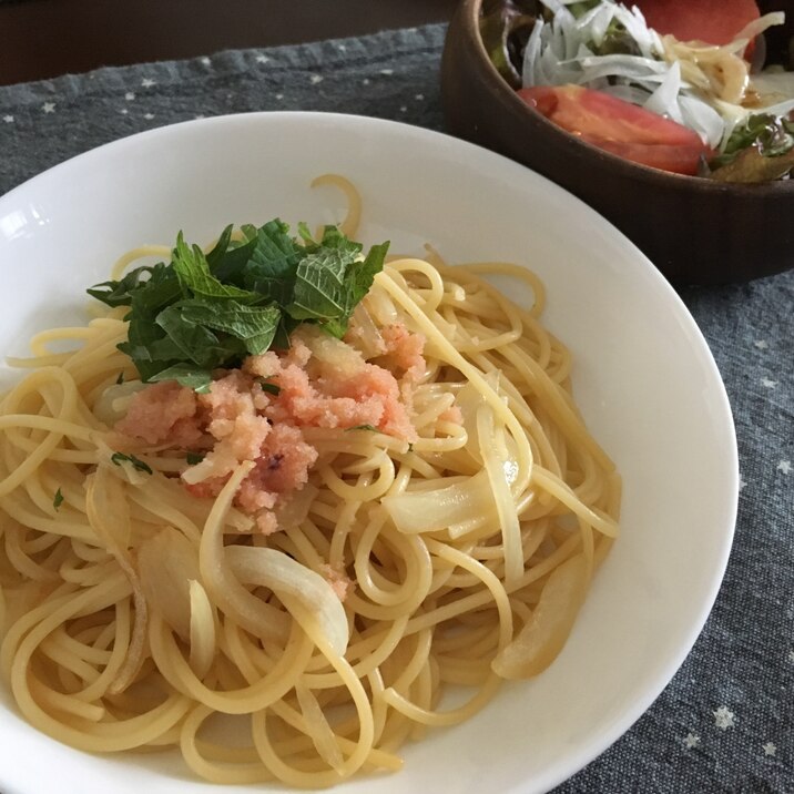 明太子バター醤油パスタ